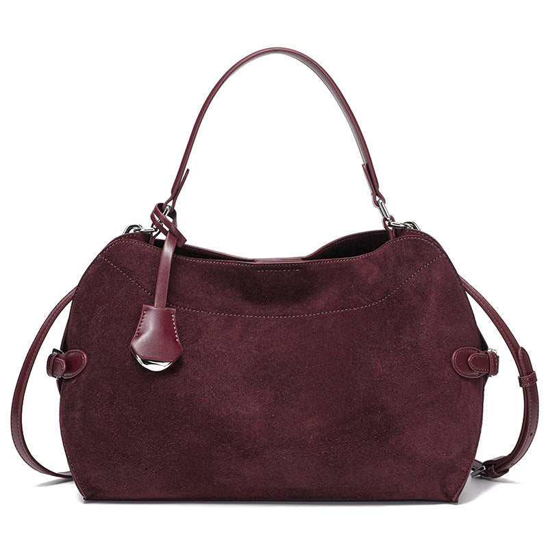 👜Genuine Deer Suede Brushed Leather Crossbody Bag Versatile