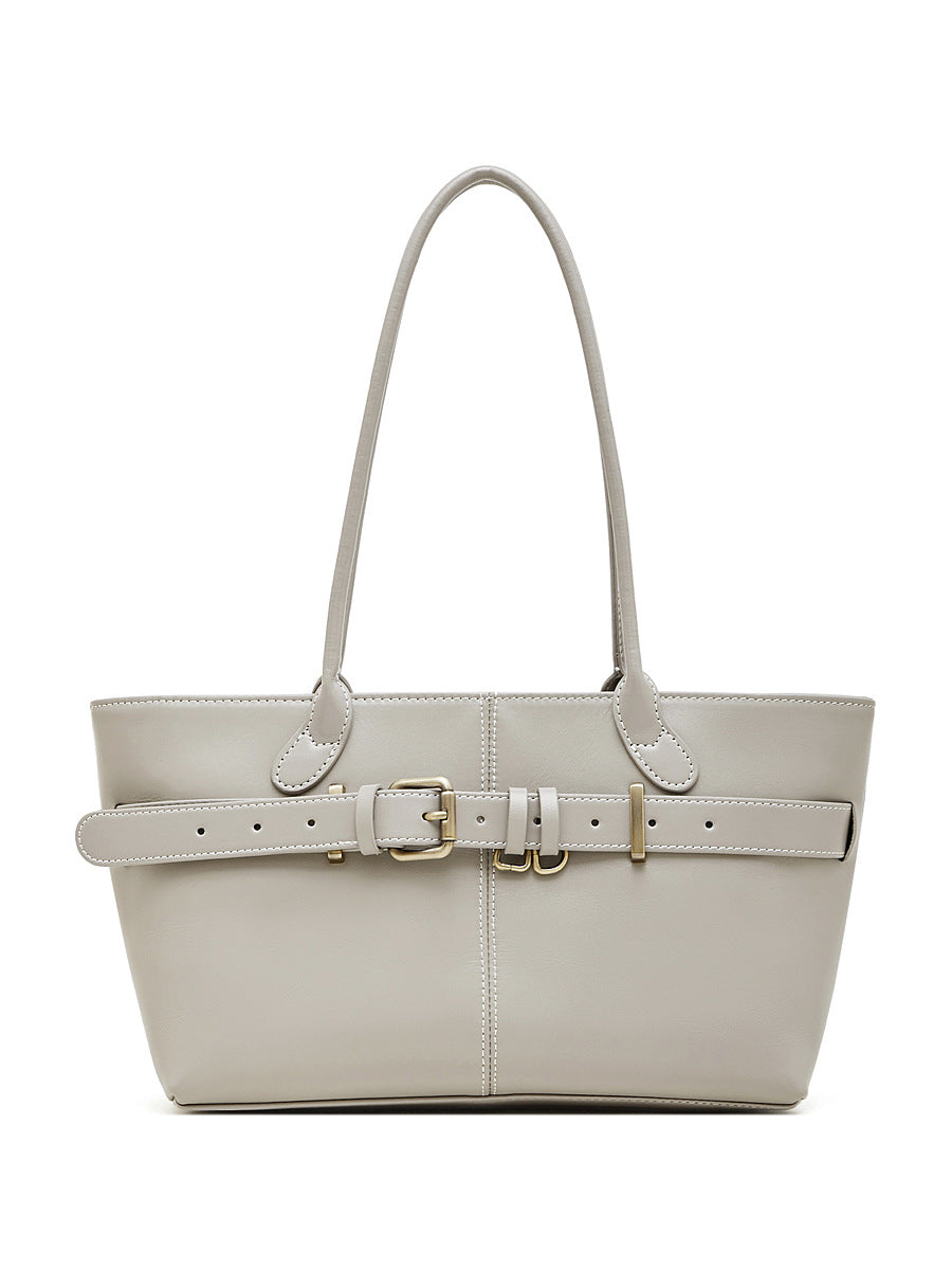 👜High-Quality Leather Fashionable Large-Capacity Commuter Shoulder Bag
