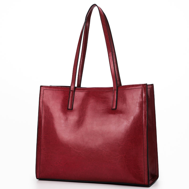 ✨ The Willow Cowhide Tote| Cowhide Leather Commuter Shoulder Bag 🤎