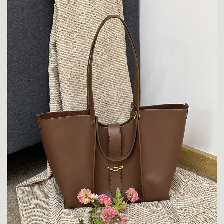 👜Genuine Leather Tote – High-Capacity Elegant Work & Everyday Bag for Women