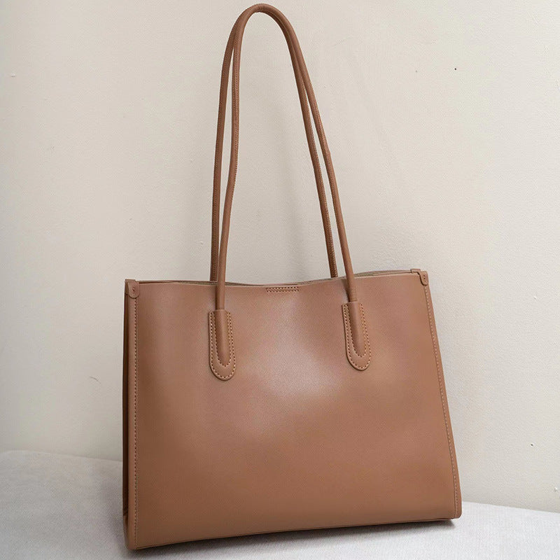👜 Genuine Leather Bag Women's Tote Bag Commuter Shoulder Bag Large Capacity Large Bag