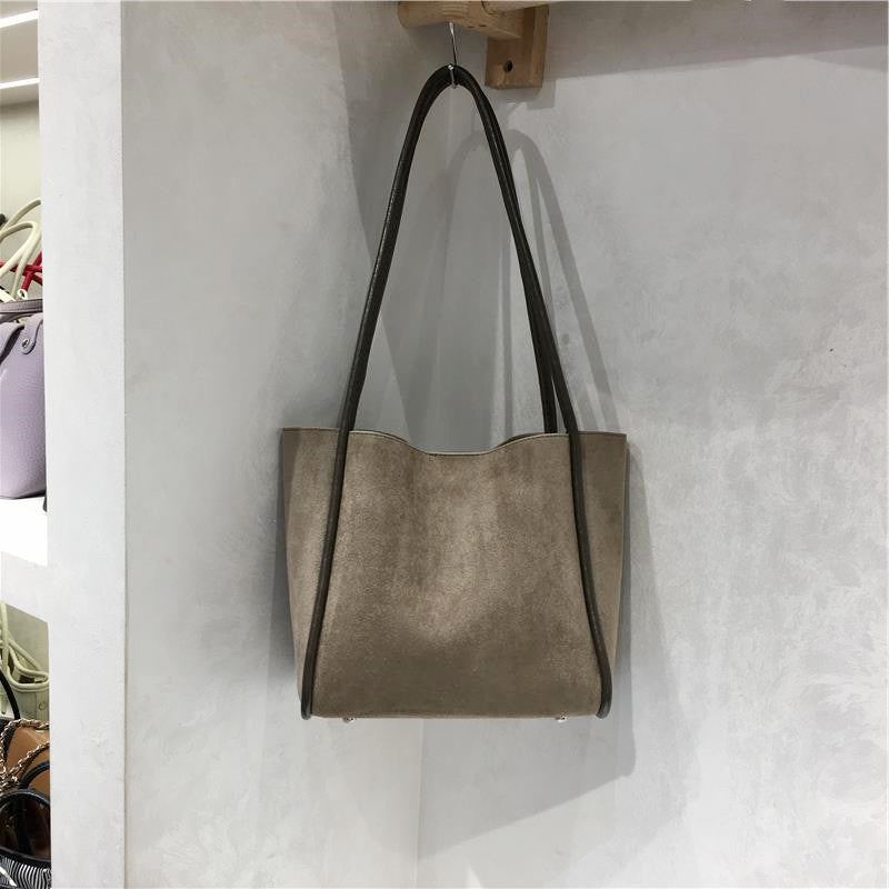🌿 The Sienna Suede Tote | Minimal Casual Shoulder Bag for Everyday Chic 🤎