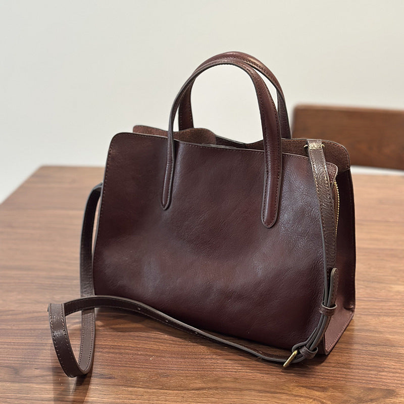 👜 Casual All-Match Tote Bag Made From Full-Grain Cowhide Leather