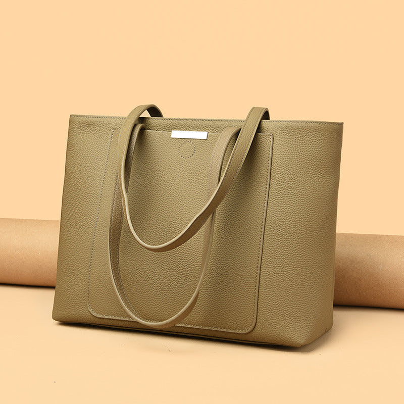 👜Genuine Leather Tote – Large Capacity Elegant Work & Everyday Bag for Women