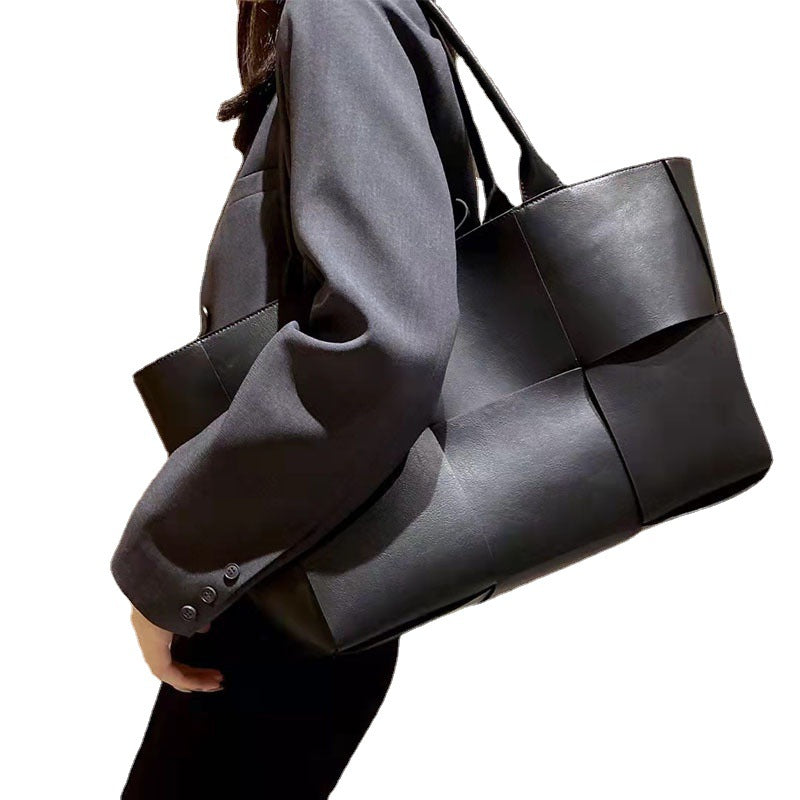 Top-Grain Cowhide Leather Tote Bag 🌸 | Elegant Large Capacity Shoulder Purse