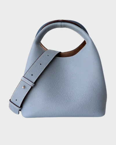Women's Leather Crossbody Shoulder Bucket Bag