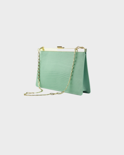 👜 Genuine Cowhide Lizard-Print Chain Clutch Bag