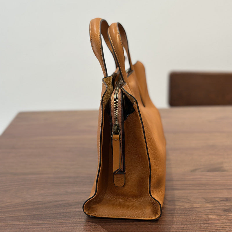 👜 Casual All-Match Tote Bag Made From Full-Grain Cowhide Leather