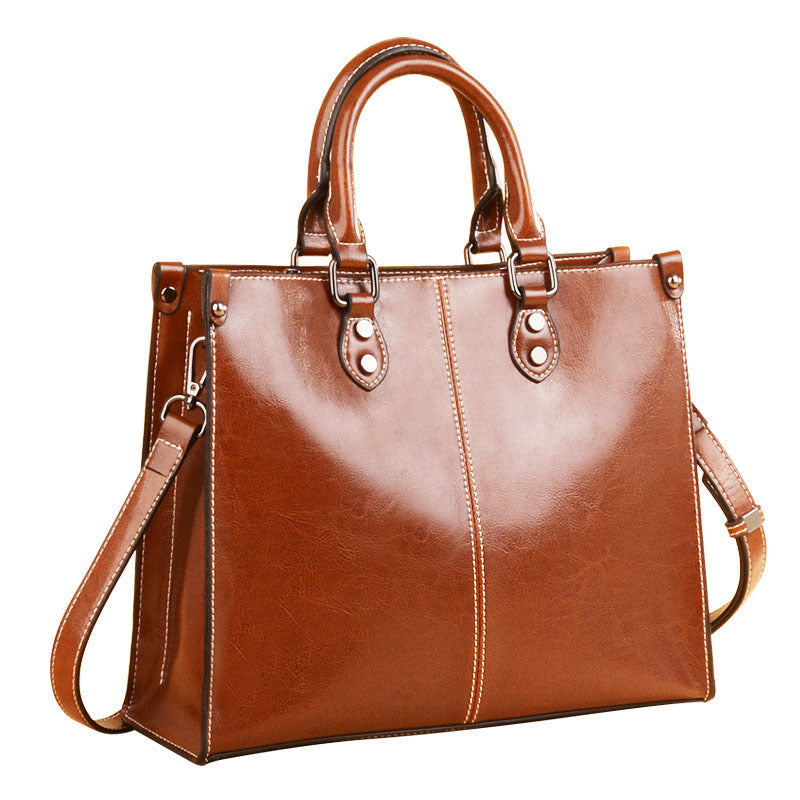 ✨ Genuine Leather Everyday Shoulder Bag for Women 🤍