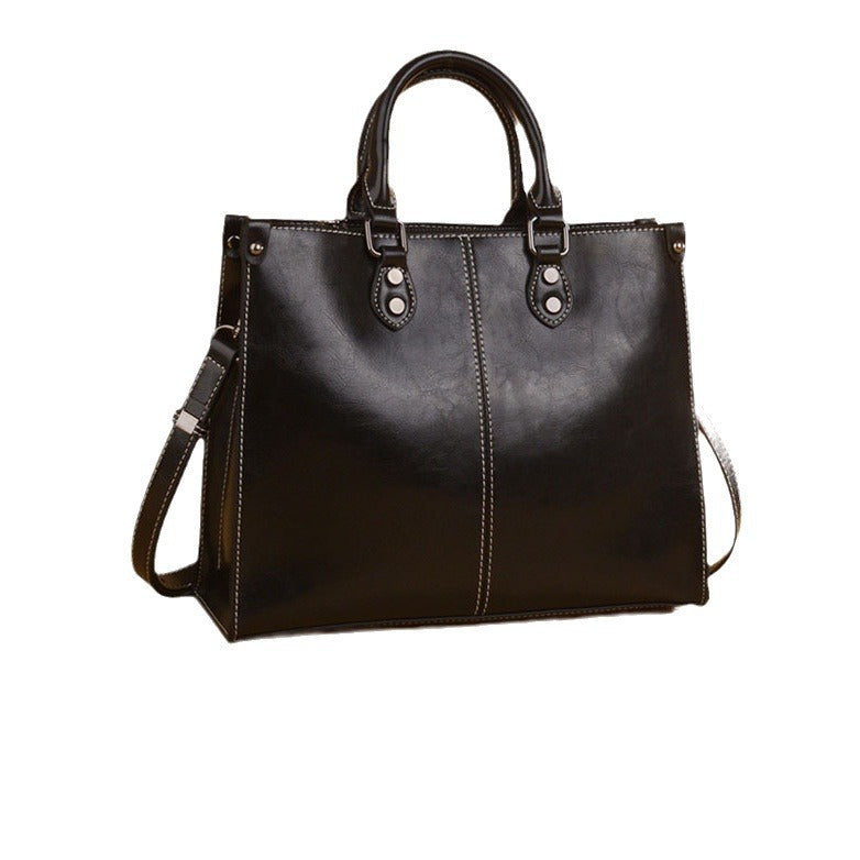 ✨ Genuine Leather Everyday Shoulder Bag for Women 🤍