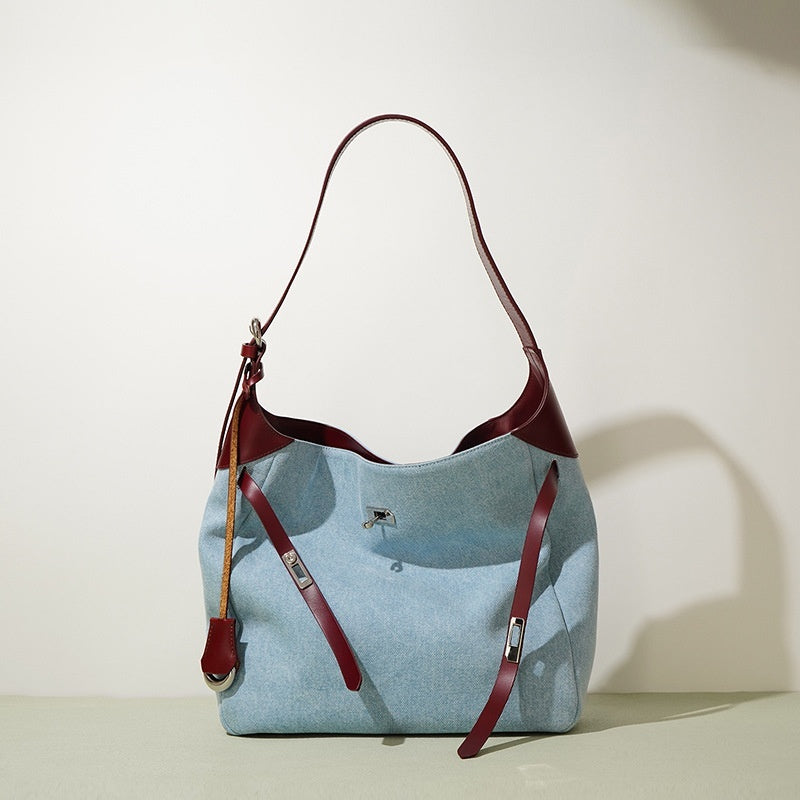 ✨Large Capacity Shoulder Denim Tote Bag