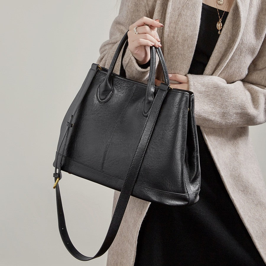 🌸High-Capacity Top-Grain Leather ToteCrossbody Bag For Women