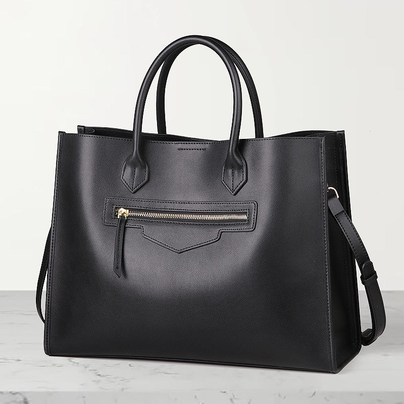 👜Genuine Leather Tote – Large Capacity Elegant Work & Everyday Bag for Women