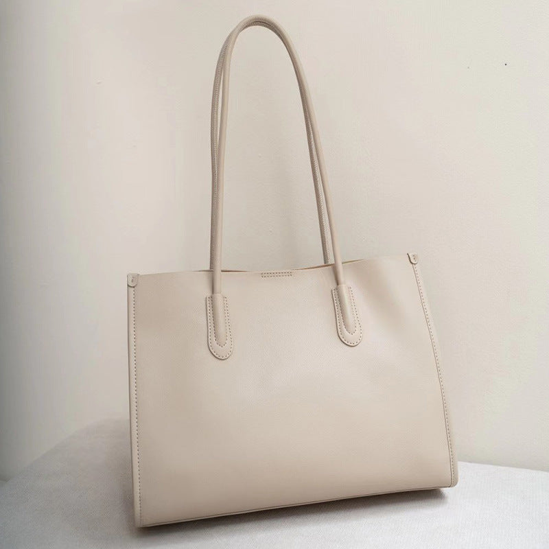👜 Genuine Leather Bag Women's Tote Bag Commuter Shoulder Bag Large Capacity Large Bag