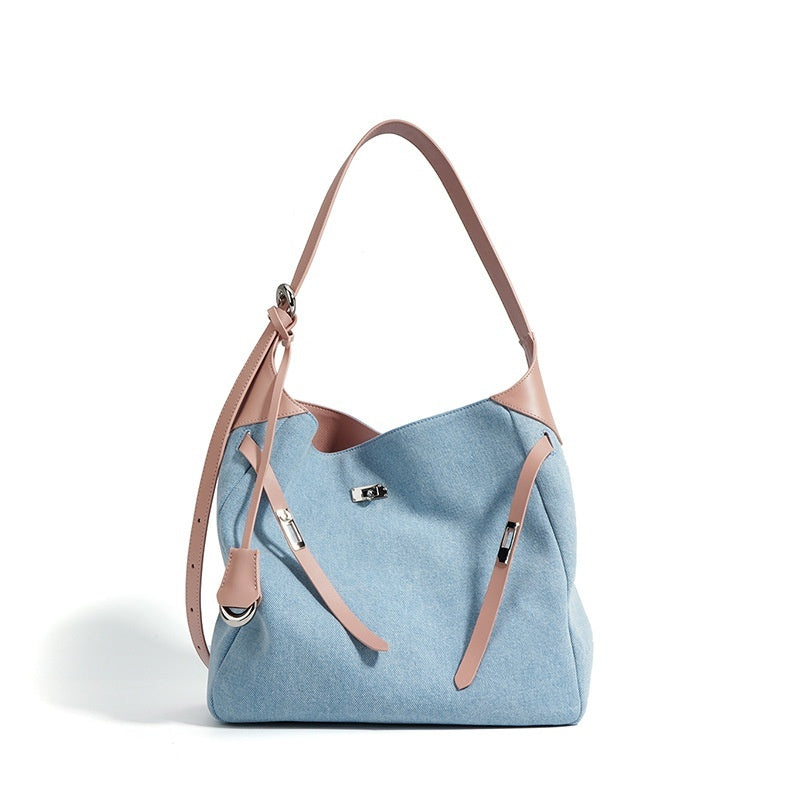 ✨Large Capacity Shoulder Denim Tote Bag