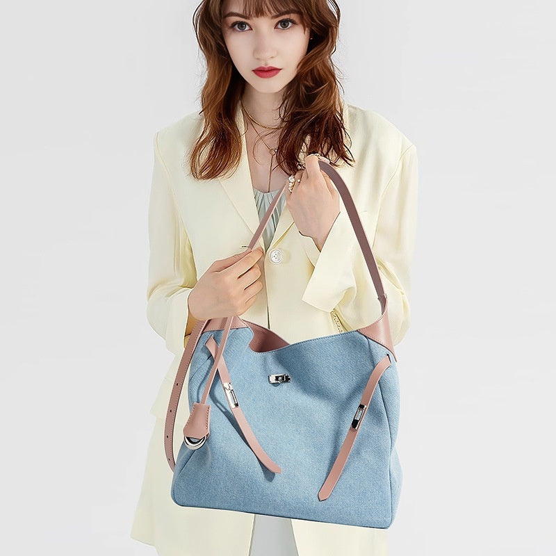 ✨Large Capacity Shoulder Denim Tote Bag
