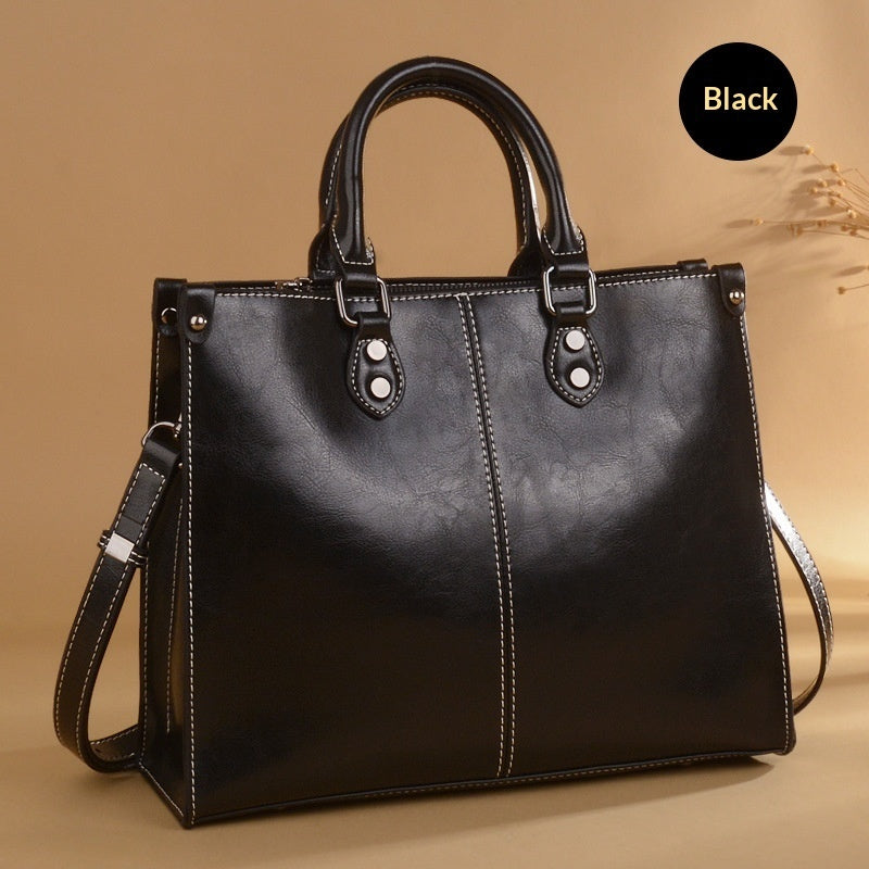 ✨ Genuine Leather Everyday Shoulder Bag for Women 🤍
