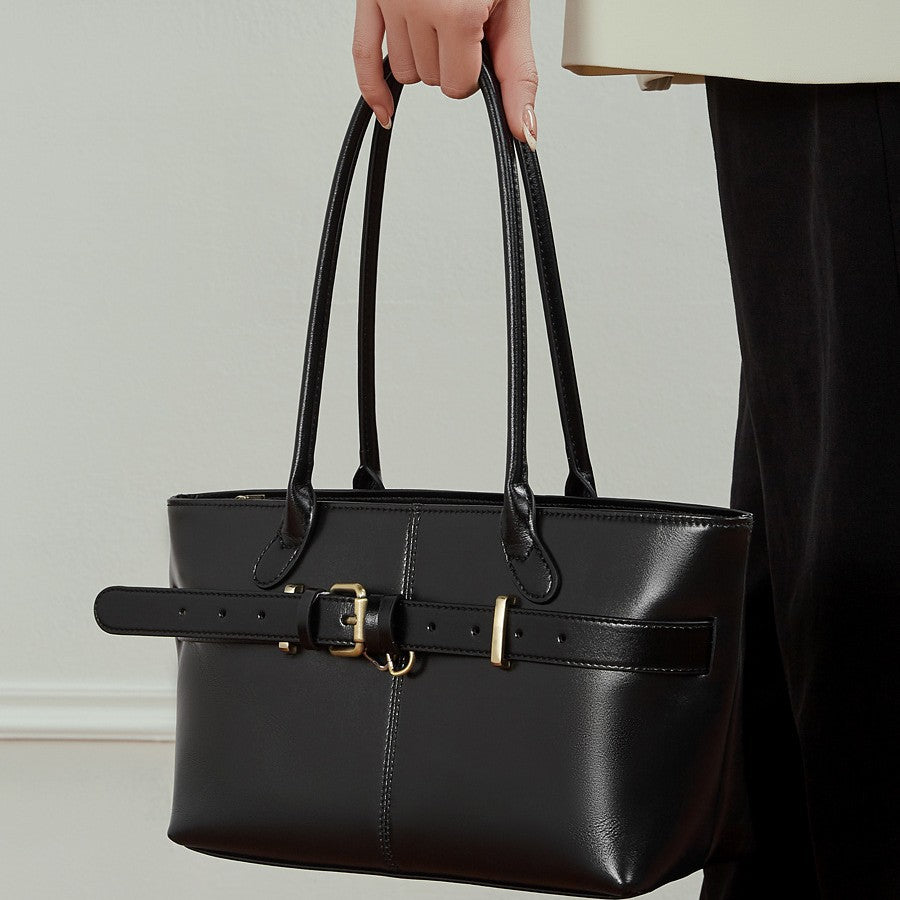 👜High-Quality Leather Fashionable Large-Capacity Commuter Shoulder Bag
