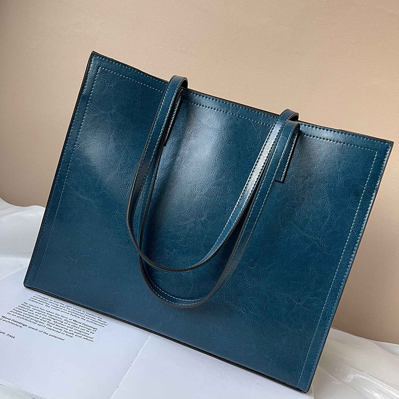 ✨ The Willow Cowhide Tote| Cowhide Leather Commuter Shoulder Bag 🤎