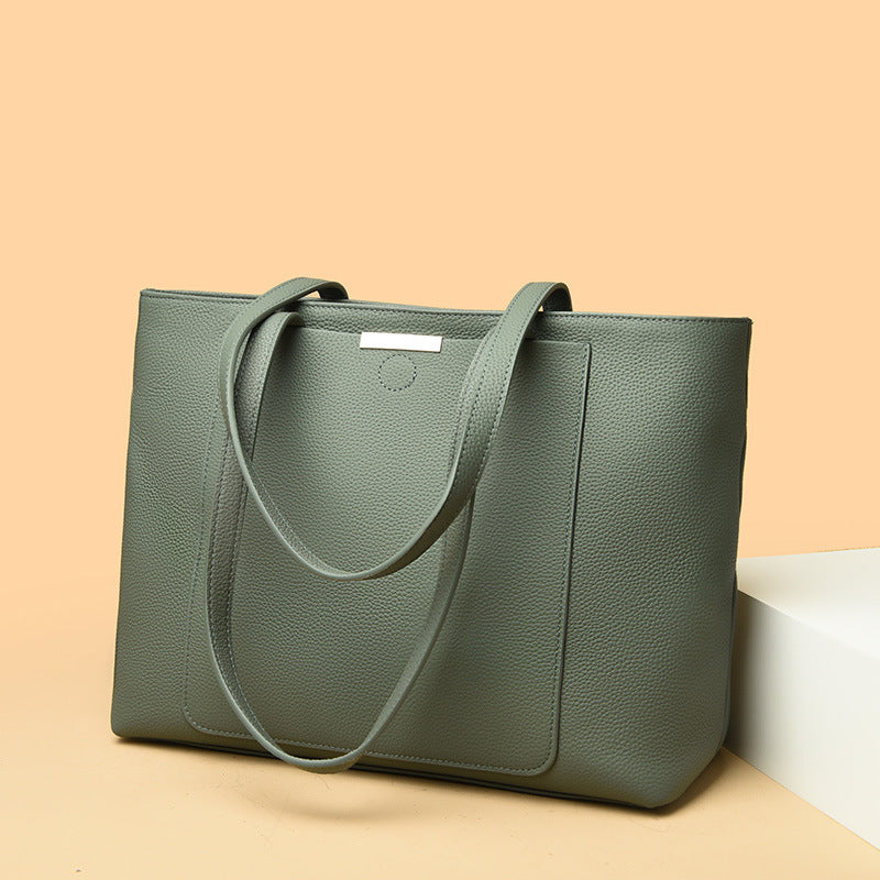 👜Genuine Leather Tote – Large Capacity Elegant Work & Everyday Bag for Women