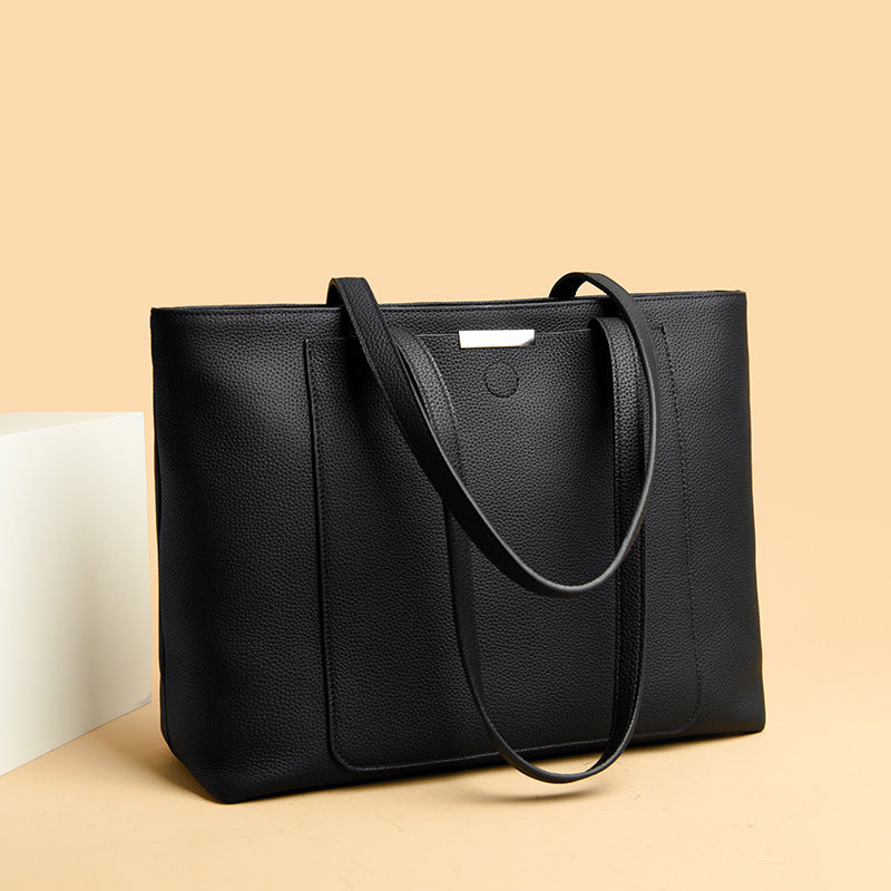 👜Genuine Leather Tote – Large Capacity Elegant Work & Everyday Bag for Women