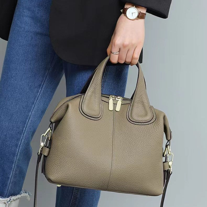 ✨  LuxeCarry™ Genuine Leather Tote – Built for Work, Styled for Life