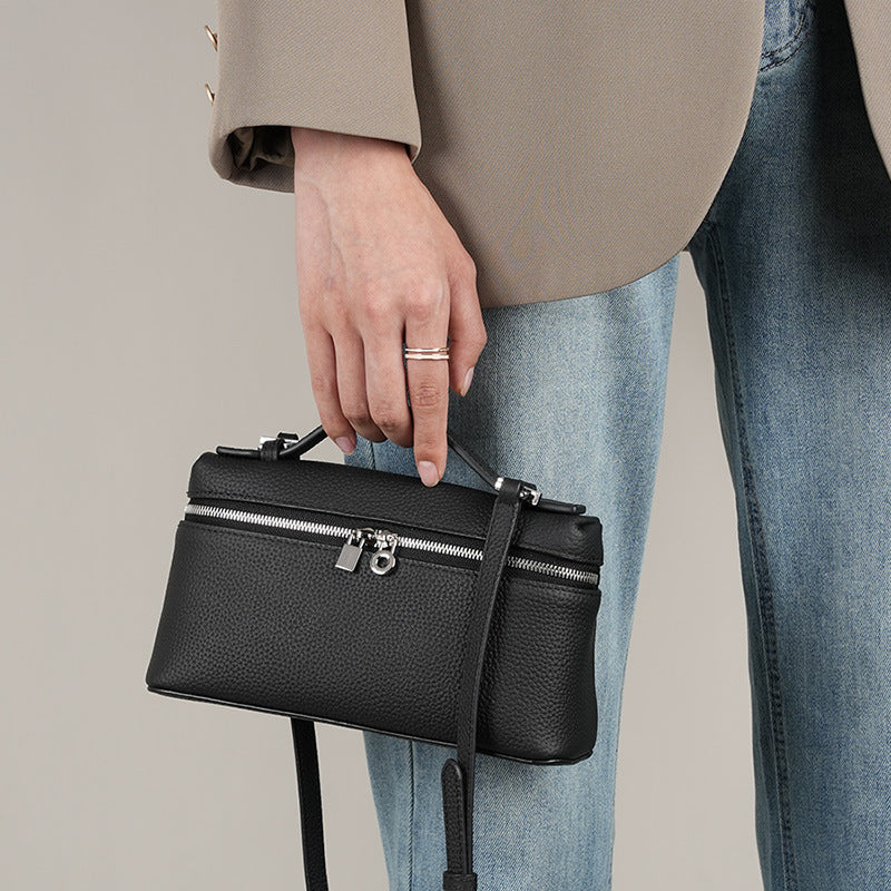 🌸✨  Genuine First-Layer Cowhide leather Box Messenger Bag ✨🌸