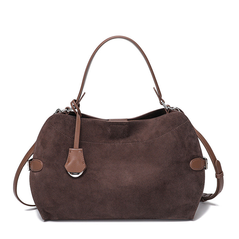 👜Genuine Deer Suede Brushed Leather Crossbody Bag Versatile