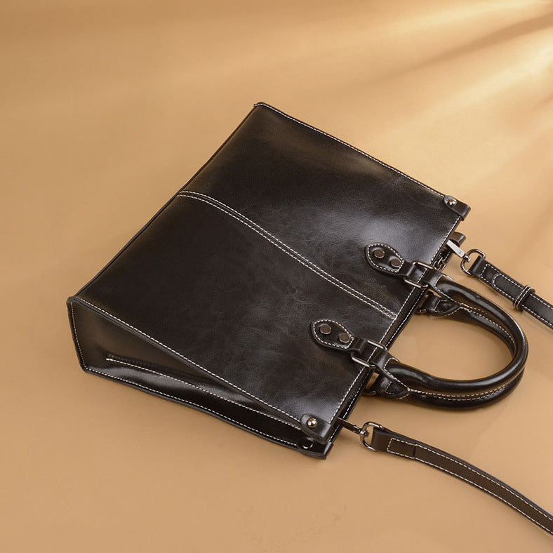 ✨ Genuine Leather Everyday Shoulder Bag for Women 🤍