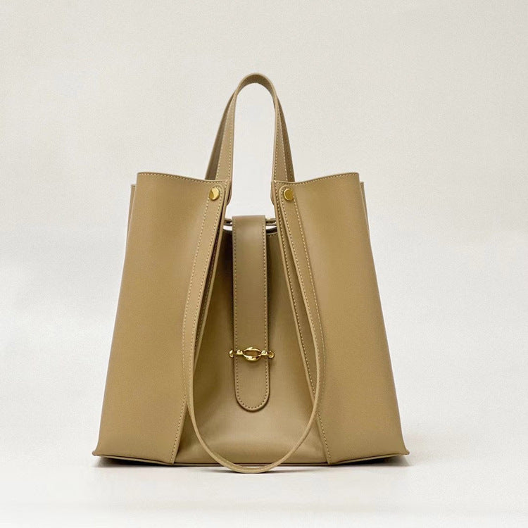 👜Genuine Leather Tote – High-Capacity Elegant Work & Everyday Bag for Women