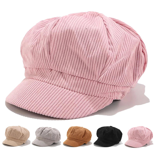Corduroy Octagonal Cap