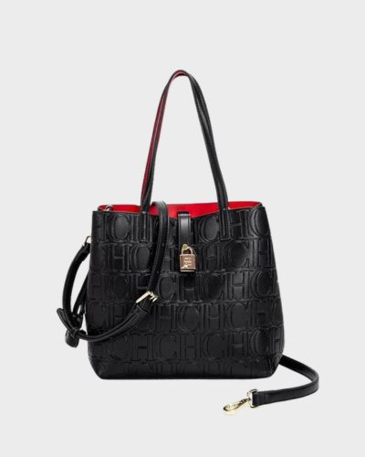CH Embossed Shoulder Bucket Bag