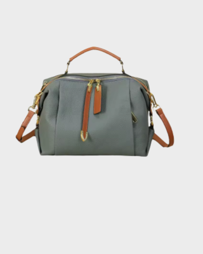 Top-Grain Leather Convertible Tote Bag