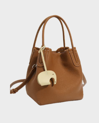 Niche First Layer Cowhide Bucket Bag
