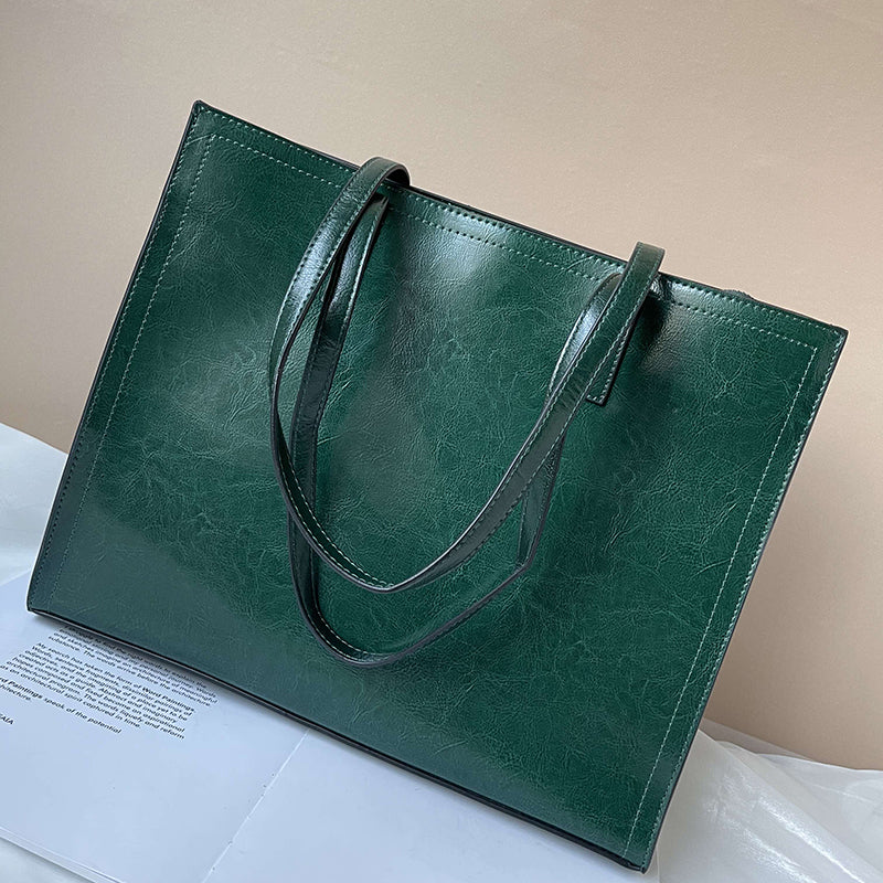 ✨ The Willow Cowhide Tote| Cowhide Leather Commuter Shoulder Bag 🤎