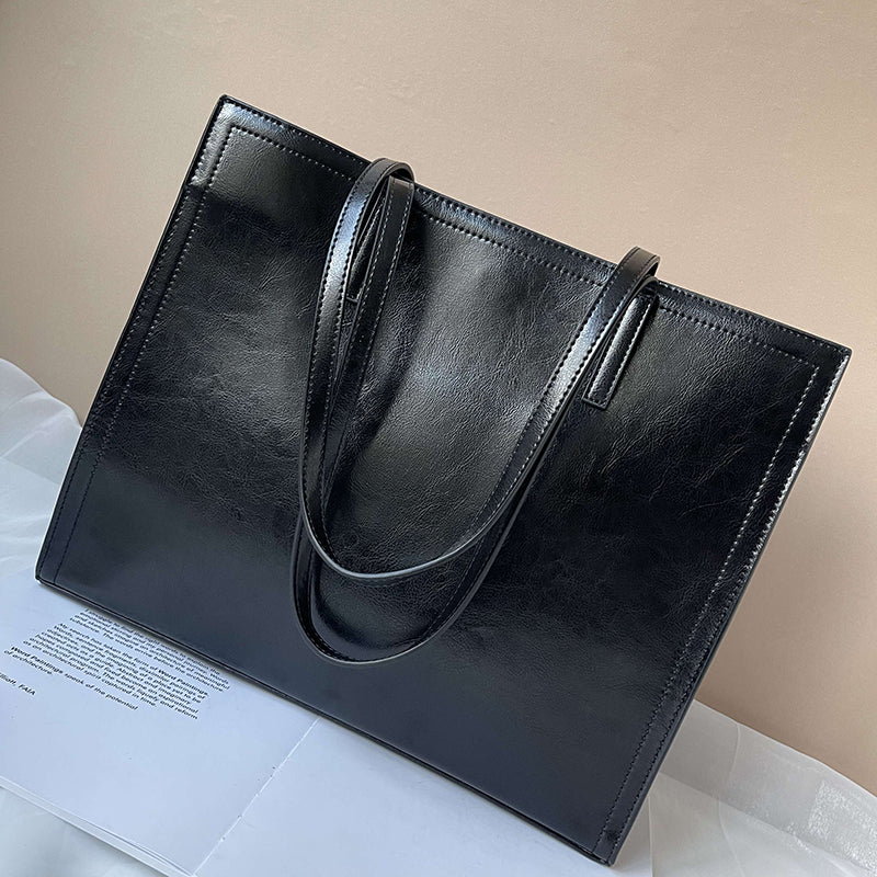 ✨ The Willow Cowhide Tote| Cowhide Leather Commuter Shoulder Bag 🤎