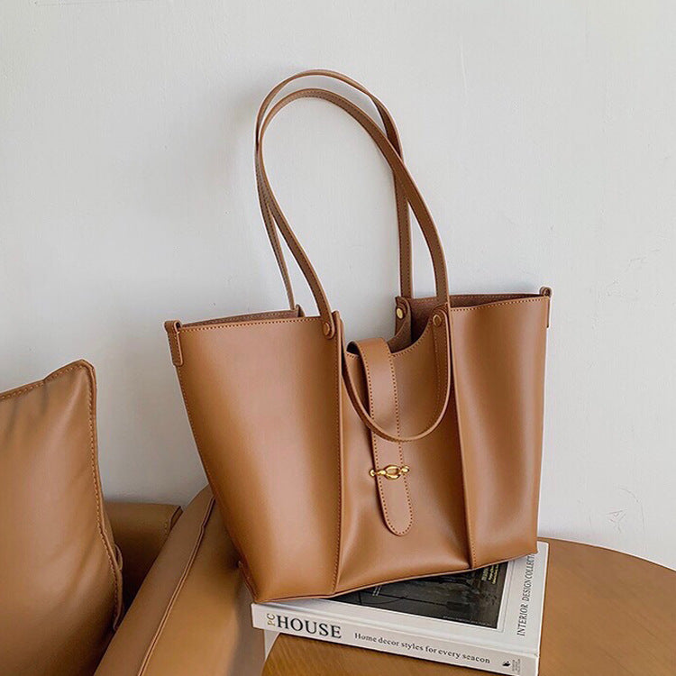 👜Genuine Leather Tote – High-Capacity Elegant Work & Everyday Bag for Women