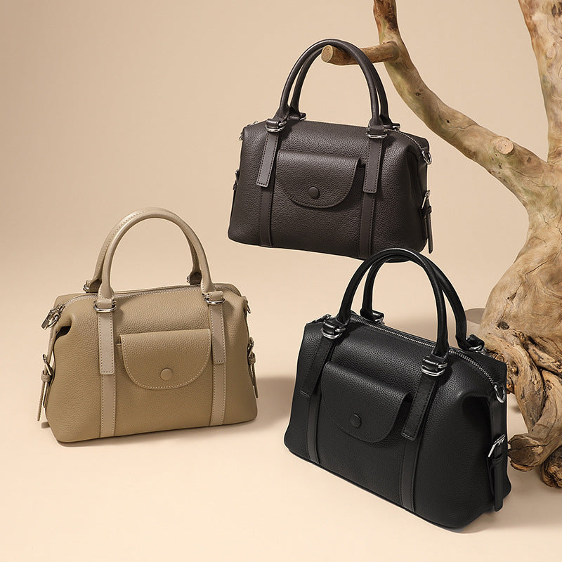 👜Genuine Leather Tote – Elegant Large Capacity Work & Everyday Bag for Women
