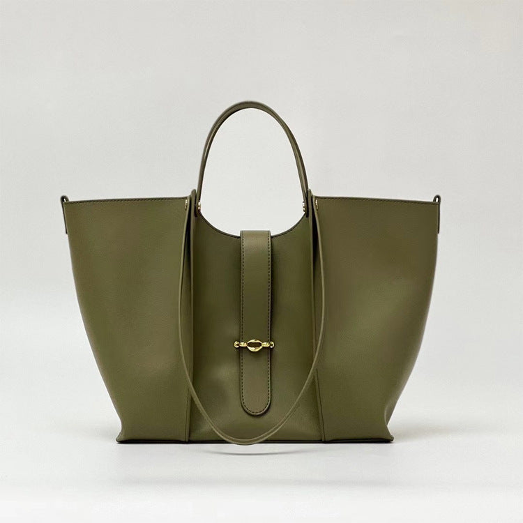 👜Genuine Leather Tote – High-Capacity Elegant Work & Everyday Bag for Women