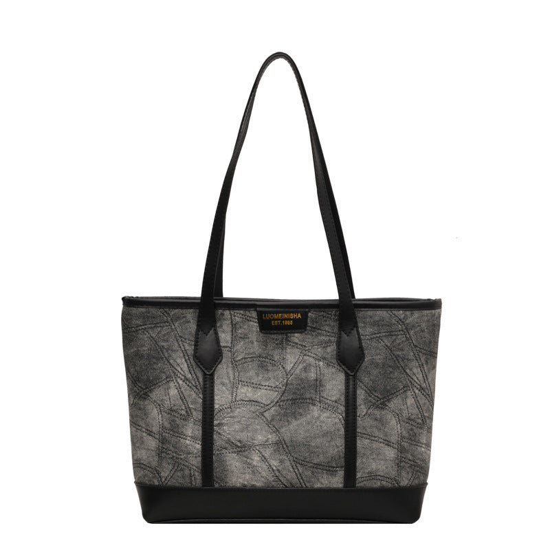 💙 The Coastal Denim Tote|All-Match Casual Large Capacity Shoulder Bag
