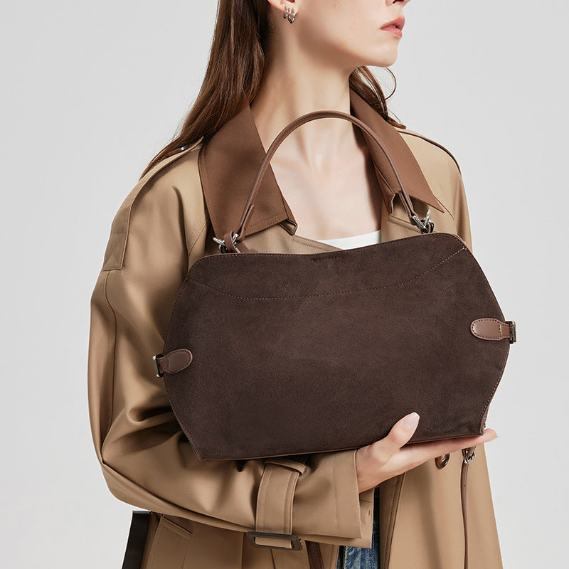 👜Genuine Deer Suede Brushed Leather Crossbody Bag Versatile