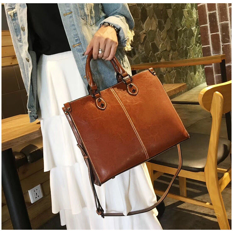 ✨ Genuine Leather Everyday Shoulder Bag for Women 🤍