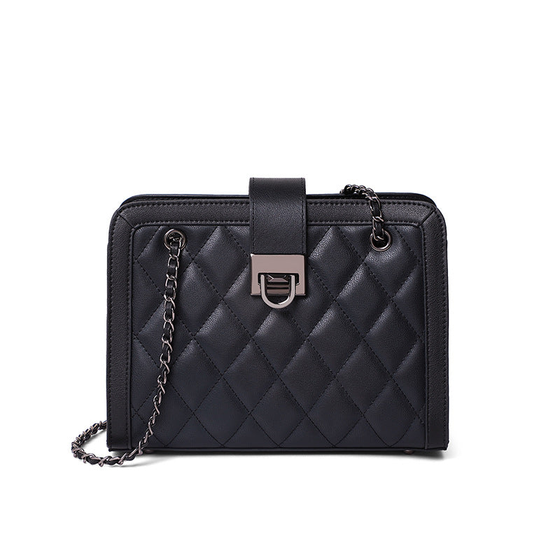 ✨ The Élan Mini Chain Bag | Genuine Leather Square Underarm Evening Bag