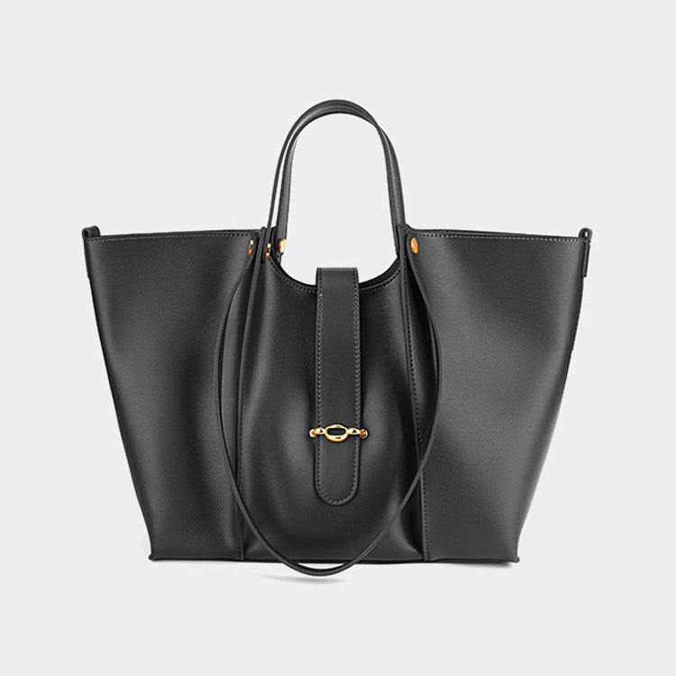👜Genuine Leather Tote – High-Capacity Elegant Work & Everyday Bag for Women