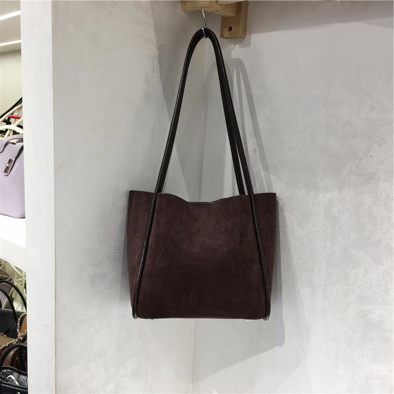 🌿 The Sienna Suede Tote | Minimal Casual Shoulder Bag for Everyday Chic 🤎