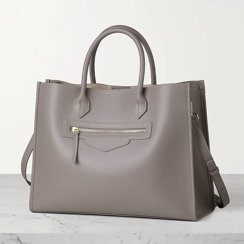 👜Genuine Leather Tote – Large Capacity Elegant Work & Everyday Bag for Women